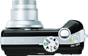 Nikon's Coolpix 7900 digital camera. Courtesy of Nikon, with modifications by Michael R. Tomkins. Click for a bigger picture!