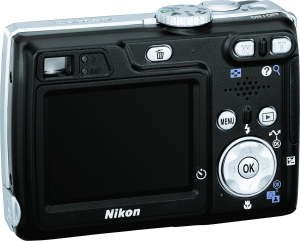 Nikon's Coolpix 7900 digital camera. Courtesy of Nikon, with modifications by Michael R. Tomkins. Click for a bigger picture!