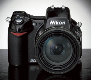 Nikon's Coolpix 8800 digital camera. Courtesy of Nikon, with modifications by Michael R. Tomkins. Click for a bigger picture!