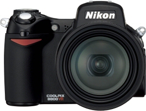 Nikon's Coolpix 8800 digital camera. Courtesy of Nikon, with modifications by Michael R. Tomkins. Click for a bigger picture!