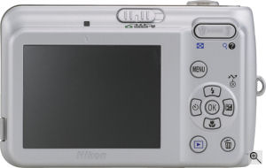 Nikon's Coolpix L5 digital camera. Courtesy of Nikon, with modifications by Michael R. Tomkins. Click for a bigger picture!