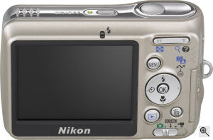 Nikon's Coolpix L5 digital camera. Courtesy of Nikon, with modifications by Michael R. Tomkins. Click for a bigger picture!