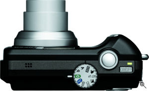 Nikon's Coolpix P1 digital camera. Courtesy of Nikon, with modifications by Michael R. Tomkins. Click for a bigger picture!