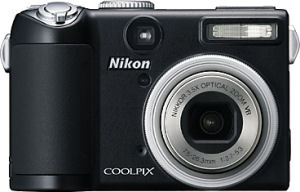 Nikon's Coolpix P5000 digital camera. Courtesy of Nikon, with modifications by Michael R. Tomkins.