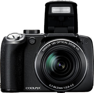 Nikon's Coolpix P80 digital camera. Courtesy of Nikon, with modifications by Michael R. Tomkins. Click for a bigger picture!