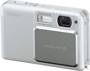 Nikon's Coolpix S2 digital camera. Courtesy of Nikon, with modifications by Michael R. Tomkins. Click for a bigger picture!