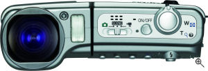 Nikon's Coolpix S4 digital camera. Courtesy of Nikon, with modifications by Michael R. Tomkins. Click for a bigger picture!