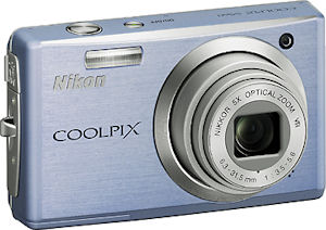 Nikon's Coolpix S560 digital camera. Courtesy of Nikon, with modifications by Michael R. Tomkins.