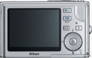 Nikon's Coolpix S5 digital camera. Courtesy of Nikon, with modifications by Michael R. Tomkins. Click for a bigger picture!
