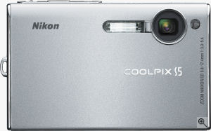 Nikon's Coolpix S5 digital camera. Courtesy of Nikon, with modifications by Michael R. Tomkins. Click for a bigger picture!