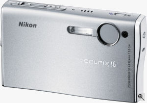 Nikon's Coolpix S6 digital camera. Courtesy of Nikon, with modifications by Michael R. Tomkins. Click for a bigger picture!