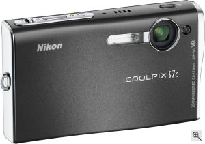 Nikon's Coolpix S7c digital camera. Courtesy of Nikon, with modifications by Michael R. Tomkins. Click for a bigger picture!