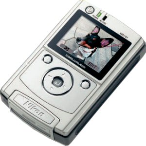 Nikon's Coolwalker MSV-01 portable image viewer / storage device. Courtesy of Nikon, with modifications by Michael R. Tomkins. Click for a bigger picture!