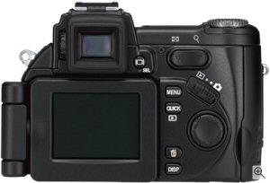 Nikon's Coolpix 8700 digital camera. Courtesy of Nikon, with modifications by Michael R. Tomkins. Click for a bigger picture!