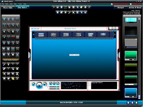 Cute Album 2010: Skin Editor tab. Screenshot provided by Imatronics. Click for a bigger picture!