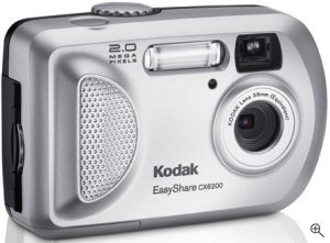 Kodak's EasyShare CX6200 digital camera. Courtesy of Kodak, with modifications by Michael R. Tomkins. Click for a bigger picture!