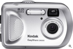 Kodak's EasyShare CX6200 digital camera. Courtesy of Kodak, with modifications by Michael R. Tomkins. Click for a bigger picture!