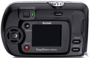 Kodak's EasyShare CX6200 digital camera. Courtesy of Kodak, with modifications by Michael R. Tomkins. Click for a bigger picture!