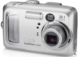 Kodak's EasyShare CX6330 digital camera. Courtesy of Kodak, with modifications by Michael R. Tomkins. Click for a bigger picture!