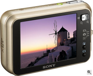 Sony's Cyber-shot DSC-N2 digital camera. Courtesy of Sony, with modifications by Michael R. Tomkins. Click for a bigger picture!