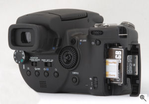 Sony's Cyber-shot DSC-R1 digital camera. Copyright © 2005, The Imaging Resource. All rights reserved. Click for a bigger picture!