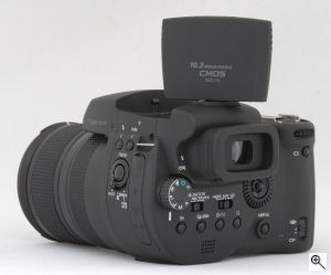 Sony's Cyber-shot DSC-R1 digital camera. Copyright © 2005, The Imaging Resource. All rights reserved. Click for a bigger picture!