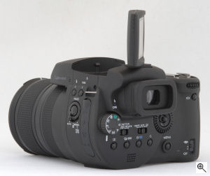 Sony's Cyber-shot DSC-R1 digital camera. Copyright © 2005, The Imaging Resource. All rights reserved. Click for a bigger picture!