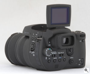 Sony's Cyber-shot DSC-R1 digital camera. Copyright © 2005, The Imaging Resource. All rights reserved. Click for a bigger picture!
