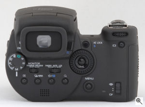 Sony's Cyber-shot DSC-R1 digital camera. Copyright © 2005, The Imaging Resource. All rights reserved. Click for a bigger picture!