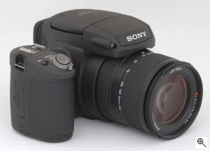 Sony's Cyber-shot DSC-R1 digital camera. Copyright © 2005, The Imaging Resource. All rights reserved. Click for a bigger picture!