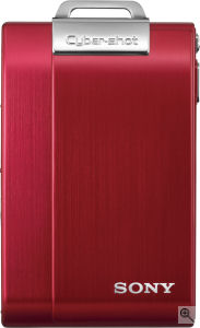 Sony's Cyber-shot DSC-T200 digital camera. Courtesy of Sony, with modifications by Michael R. Tomkins. Click for a bigger picture!