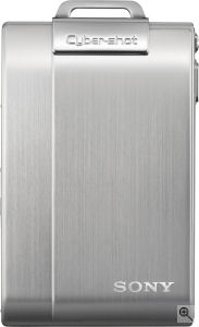 Sony's Cyber-shot DSC-T200 digital camera. Courtesy of Sony, with modifications by Michael R. Tomkins. Click for a bigger picture!