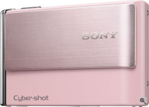 Sony's Cyber-shot DSC-T70 digital camera. Courtesy of Sony, with modifications by Michael R. Tomkins. Click for a bigger picture!