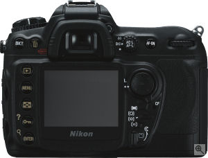 Nikon's D200 digital SLR. Courtesy of Nikon, with modifications by Michael R. Tomkins. Click for a bigger picture!