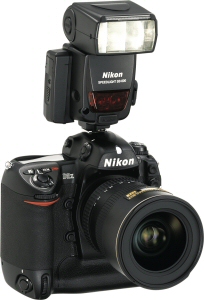 Nikon's D2x digital camera. Courtesy of Nikon, with modifications by Michael R. Tomkins. Click for a bigger picture!