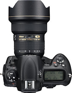 Nikon's D3S digital SLR. Photo provided by Nikon Inc. Click for a bigger picture!