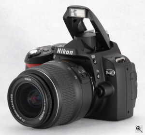 Nikon's D40 digital SLR. Copyright © 2006, The Imaging Resource. All rights reserved. Click for a bigger picture!