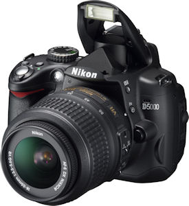 Nikon's D5000 single-lens reflex digital camera. Photo provided by Nikon Inc. Click for a bigger picture!