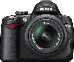 Nikon's D5000 single-lens reflex digital camera. Photo provided by Nikon Inc. Click for a bigger picture!