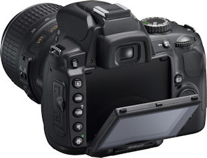 Nikon's D5000 single-lens reflex digital camera. Photo provided by Nikon Inc. Click for a bigger picture!