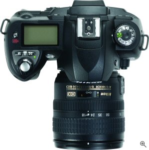 Nikon's D70 digital SLR. Courtesy of Nikon, with modifications by Michael R. Tomkins. Click for a bigger picture!