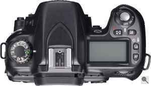 Nikon's D80 digital SLR. Courtesy of Nikon, with modifications by Michael R. Tomkins. Click for a bigger picture!