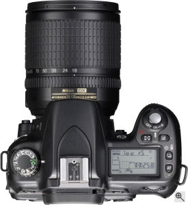 Nikon's D80 digital SLR. Courtesy of Nikon, with modifications by Michael R. Tomkins. Click for a bigger picture!