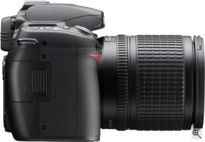 Nikon's D80 digital SLR. Courtesy of Nikon, with modifications by Michael R. Tomkins. Click for a bigger picture!