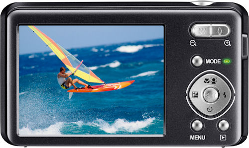 Rear view of the Minox DC 1222 digital camera. Photo provided by Minox GmbH. Click for a bigger picture!