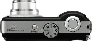 Samsung's Digimax S600 digital camera. Courtesy of Samsung, with modifications by Michael R. Tomkins. Click for a bigger picture!