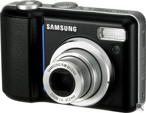 Samsung's Digimax S800 digital camera. Courtesy of Samsung, with modifications by Michael R. Tomkins. Click for a bigger picture!