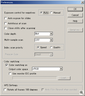 Screenshot of Minolta's new DiMAGE Scan software. Courtesy of Minolta, with modifications by Michael R. Tomkins. Click for a bigger picture!