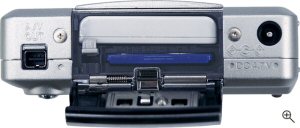 Minolta's DiMAGE Xt digital camera. Courtesy of Minolta, with modifications by Michael R. Tomkins. Click for a bigger picture!