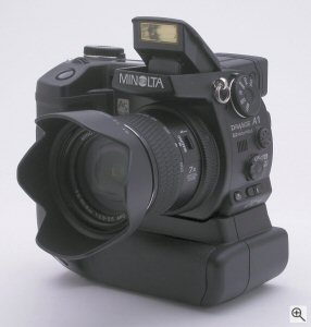Minolta's DiMAGE A1 digital camera. Copyright (c) 2003, The Imaging Resource. All rights reserved. Click for a bigger picture!